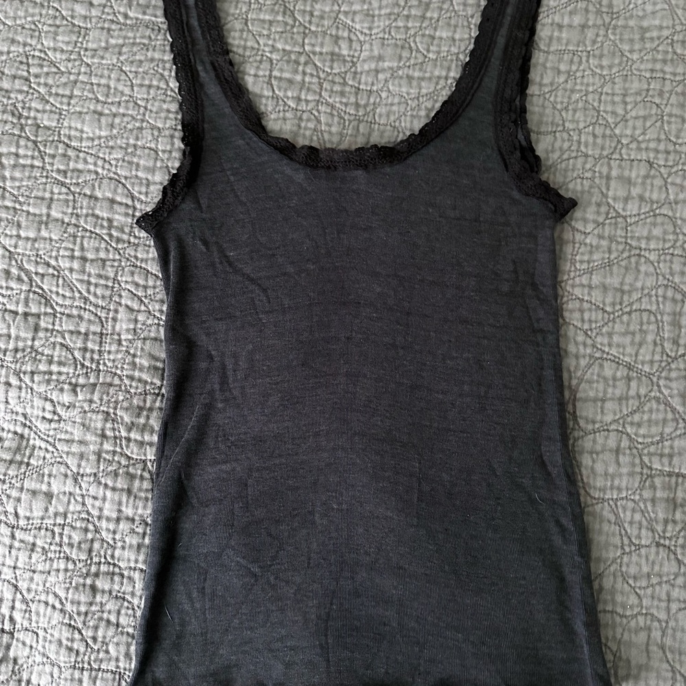Harley-Davidson Motorcycles Vintage Women's Black lace Tank Top - Picture 4 of 6